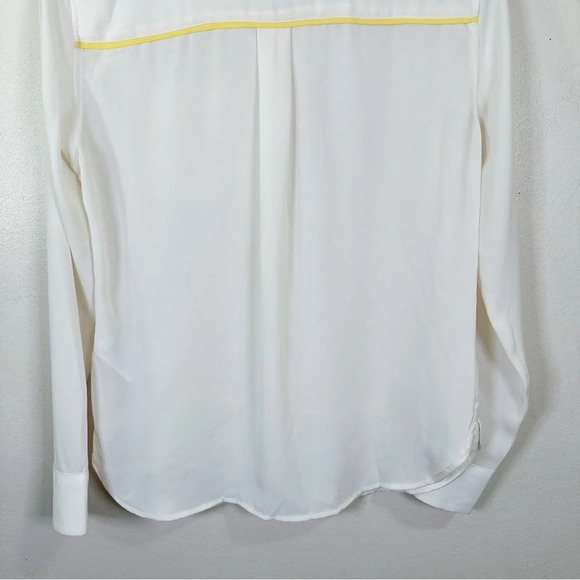 Banana Republic Womens Size Xsmall Color Accents Button Up Blouse Ivory Color - Picture 13 of 16